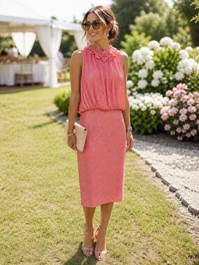 strapless open back dress St. John
